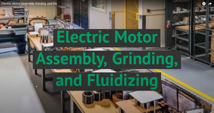 Electric Motor Assembly Grinding and Flu